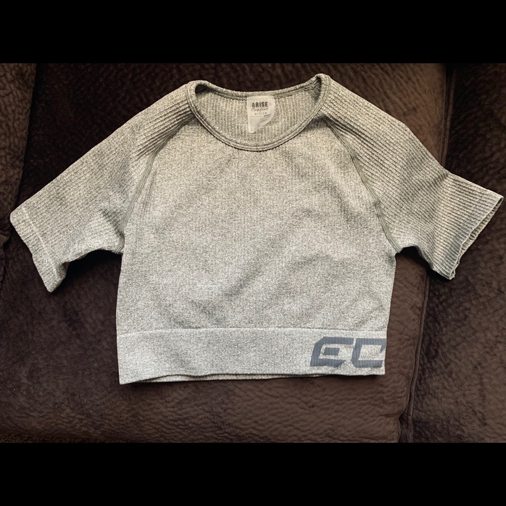 Echt comfort crop top light gray medium